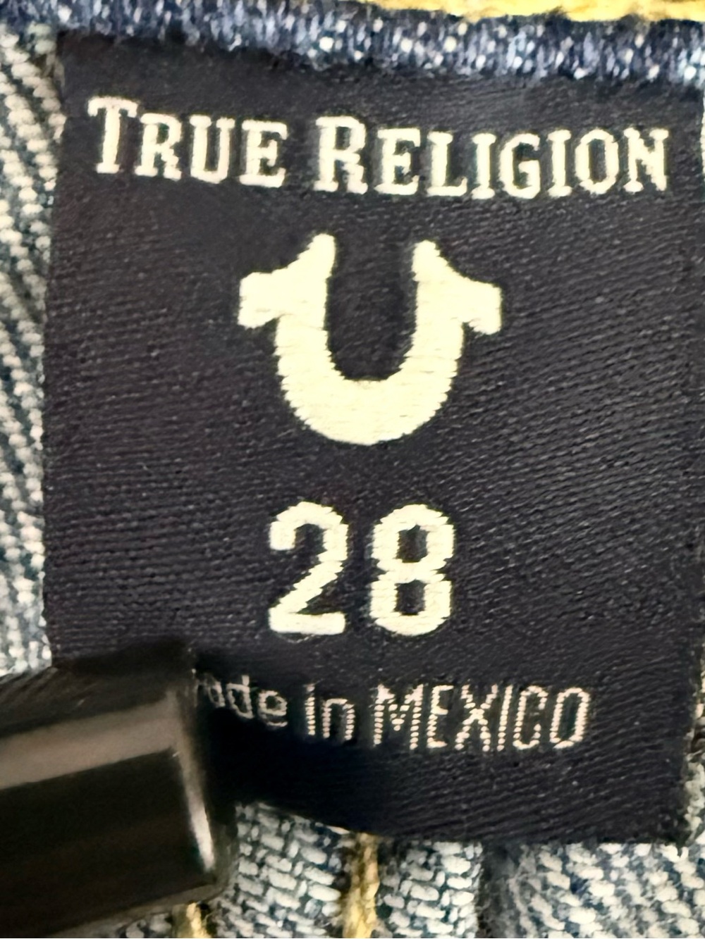 True Religion Mid Rise Straight Destructed Distressed Jeans In Schools Out Wash - Picture 9 of 12